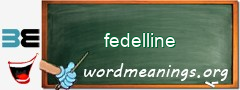 WordMeaning blackboard for fedelline